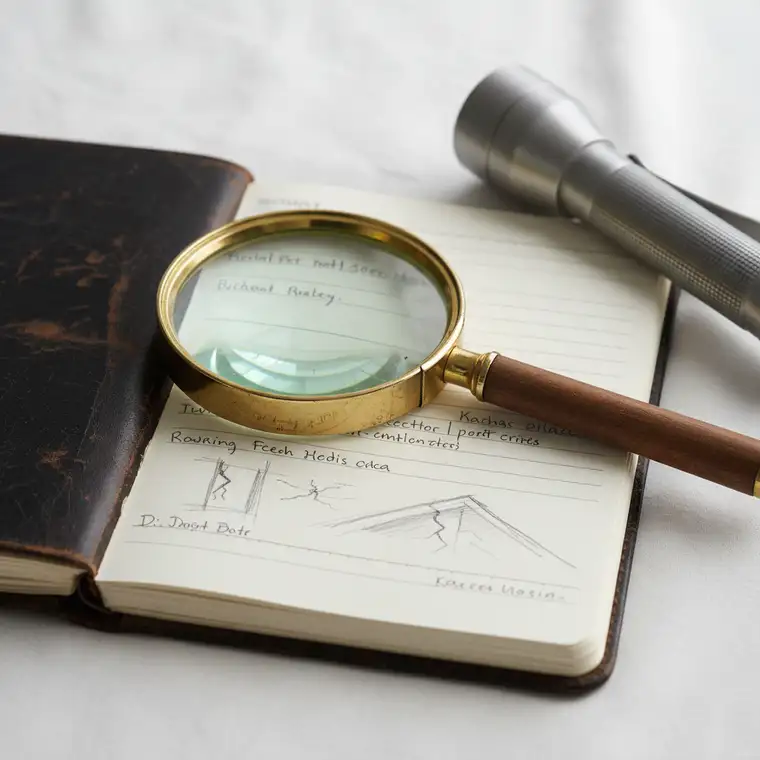 Stary dom na siedlisku otoczony zielenią, widoczne fundamenty, dach i elewacja – przykład, jak samodzielnie ocenić stan techniczny starego domu na wsi