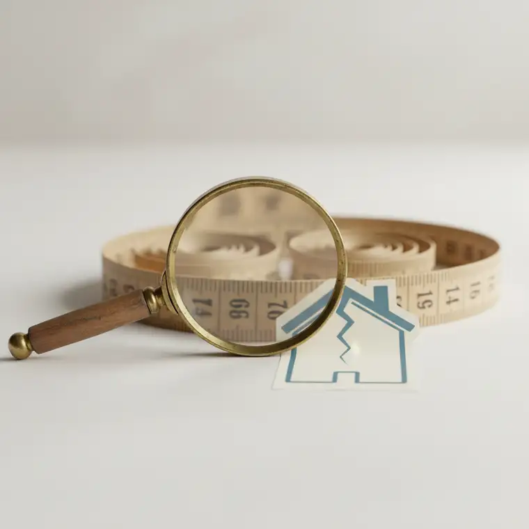 Stare siedlisko na wsi, inspektor podczas oględzin technicznych ocenia stan budynku przed negocjacją ceny siedliska