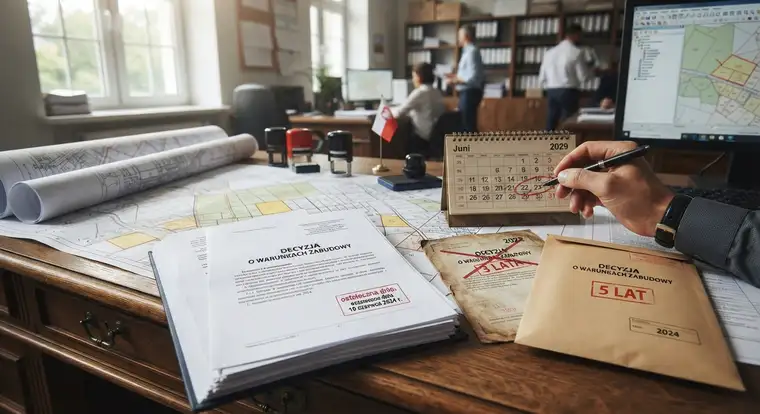 Plan miejscowy i warunki zabudowy na mapie - sprawdzenie ważności decyzji oraz terminu na pozwolenie na budowę